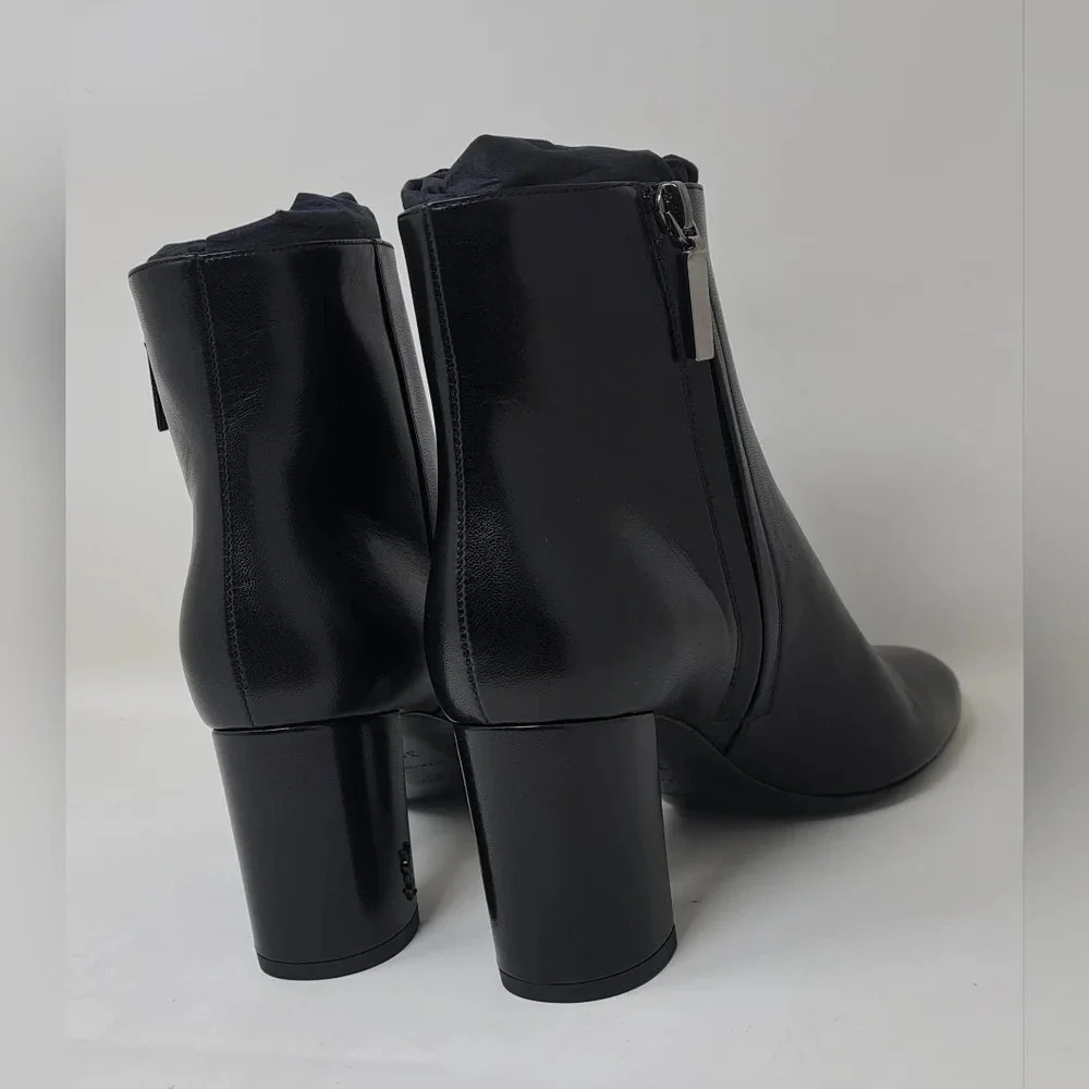 NWT Saint Laurent Paris LouLou 70 Zip Booties Ankle Boots Black Leather 38EU 8US - Picture 8 of 16